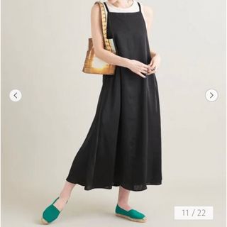 ビューティアンドユースユナイテッドアローズ(BEAUTY&YOUTH UNITED ARROWS)のbeauty&youth バックVカット キャミワンピース S ウォッシャブル(ロングワンピース/マキシワンピース)