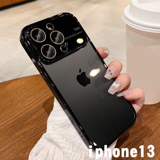 iphone13ケース  TPU  お洒落 軽量 耐衝撃  ブラック２(iPhoneケース)
