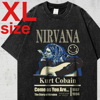 【希少】NIRVANA　コバーン　Kurt Cobain　バンド　Tシャツ　XL(Tシャツ/カットソー(半袖/袖なし))