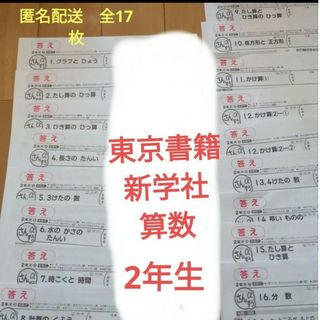 カラーテスト　算数　ふりかえりシート　答え　小学2年生　東京書籍　新学社(語学/参考書)