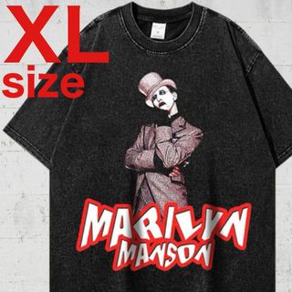 マリリン・マンソン　ROCK　ロック　バンド　Tシャツ　ブラック　XLサイズ(Tシャツ/カットソー(半袖/袖なし))