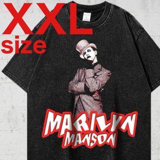 MARILYN MANSON　ROCK　ロック　バンドTシャツ　ブラック　XXL(Tシャツ/カットソー(半袖/袖なし))