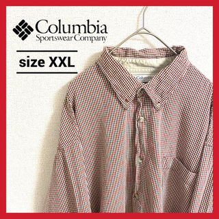 コロンビア(Columbia)の90s 古着 コロンビア BDシャツ チェック ゆるダボ ワンポイント XXL(シャツ)
