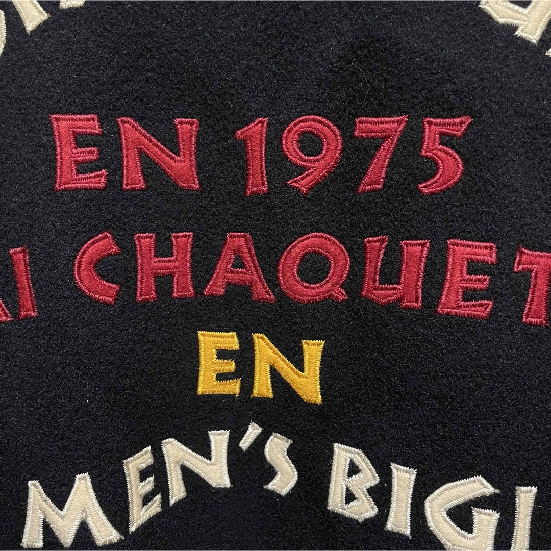 MEN'S BIGI(メンズビギ)のMEN'S BIGI メンズビギ 刺繍 スタジャン 袖レザー ウール メンズのジャケット/アウター(スタジャン)の商品写真