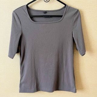 ユニクロ(UNIQLO)のUNIQLO ユニクロ Ｔシャツ 半袖 リブニット レディース(Tシャツ(半袖/袖なし))