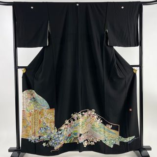 黒留袖 身丈159.5cm 裄丈65.5cm 正絹 名品 【中古】(着物)