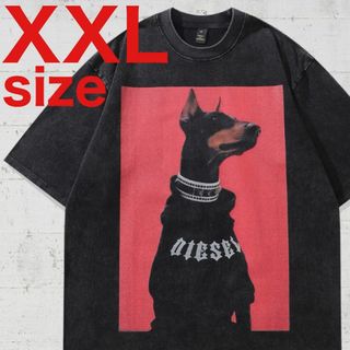 DOBERMAN　ドーベルマン　RAP　ラップ　フォトプリント　Tシャツ　XXL(Tシャツ/カットソー(半袖/袖なし))