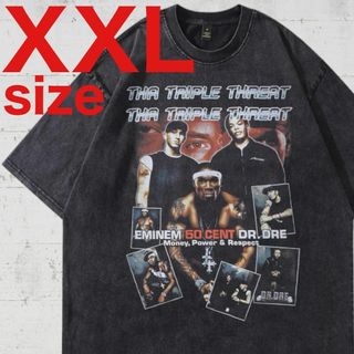 【激レア】EMINEM　Dr.DRE　RAP　ラップTシャツ　ブラック　XXL(Tシャツ/カットソー(半袖/袖なし))