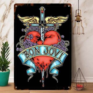 ロック【 ボン・ジョヴィ / Bon Jovi 】メタルポスター ブリキ看板 1(その他)