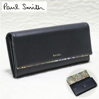 ポールスミス(Paul Smith)の新品箱付き【ポールスミス】ガーデンフローラルトリム 長財布 黒(財布)