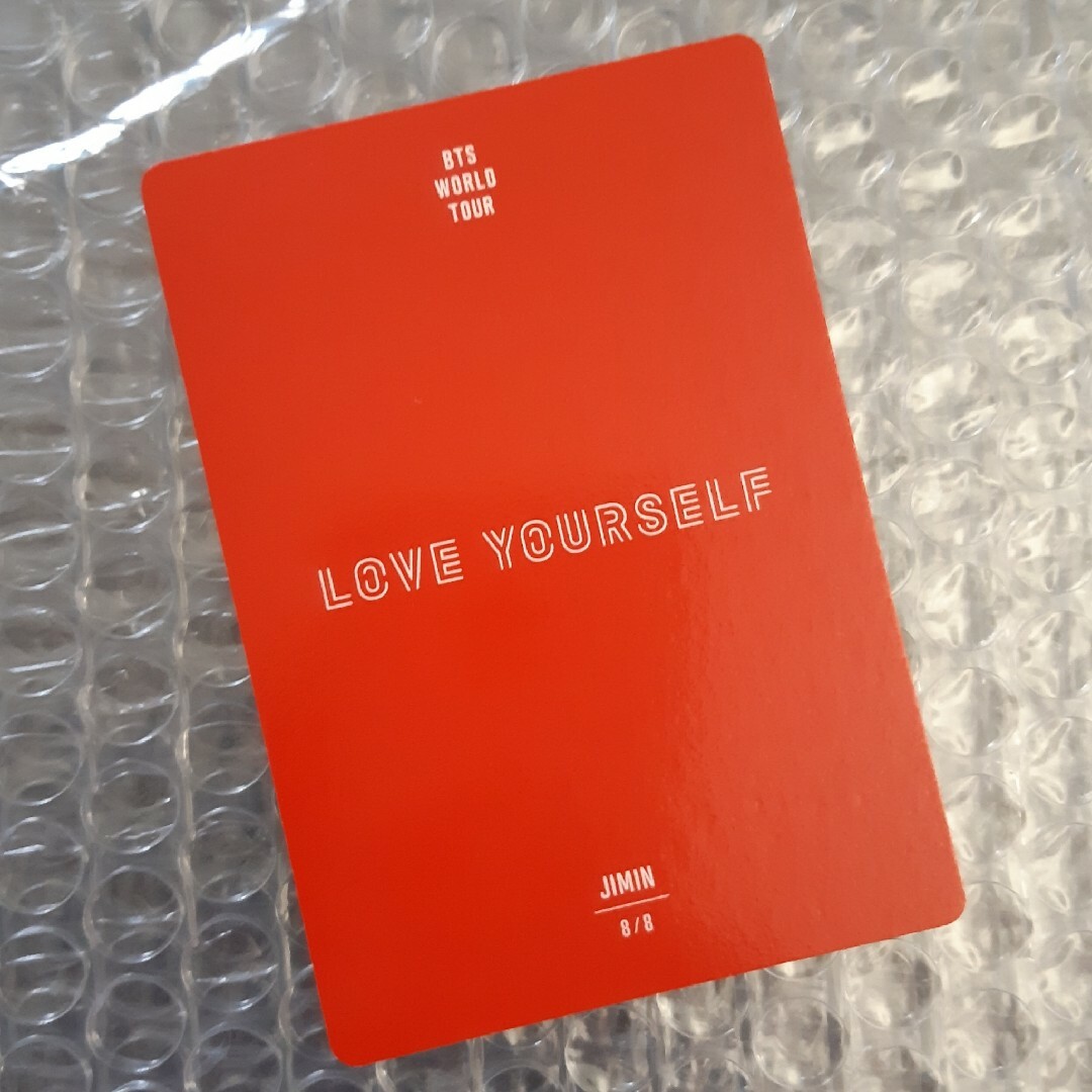 防弾少年団(BTS)(ボウダンショウネンダン)のBTS LOVEYOURSELF ミニフォト トレカ ジミン⑧ エンタメ/ホビーのタレントグッズ(アイドルグッズ)の商品写真