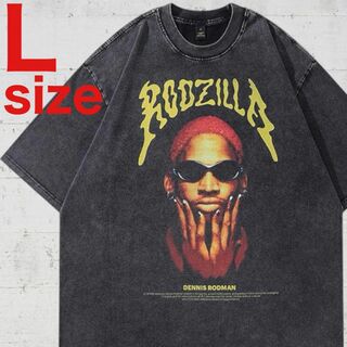 RODZILLA　ロッドマン　Rodman　半袖Tシャツ　RAP　ブラック　L(Tシャツ/カットソー(半袖/袖なし))