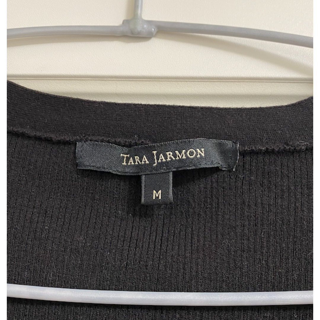 TARA JARMON トップス レース 半袖 黒 M レディースのトップス(Tシャツ(半袖/袖なし))の商品写真
