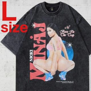 【希少】Nicki Minaj　ニッキー　ラップ　Tシャツ　ブラック　Lサイズ(Tシャツ/カットソー(半袖/袖なし))