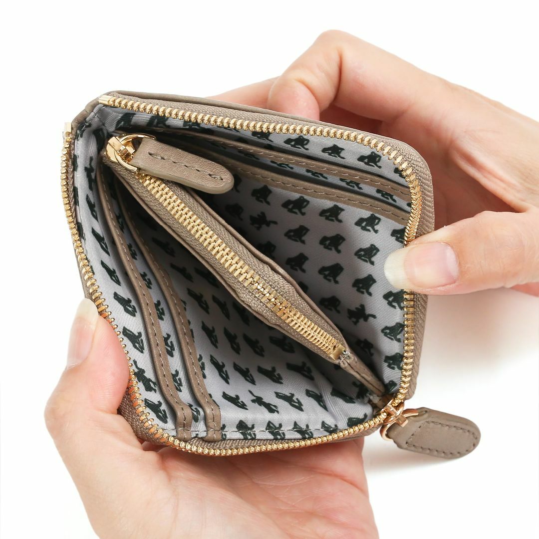 【色: RABBIT ダークブラウン】[エッセンスオブポイズン] ミニ財布 L字 レディースのバッグ(その他)の商品写真