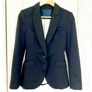 ザラ(ZARA)のZARA ザラ ジャケット XSブラック ビジネス フォーマル 面接 美品(テーラードジャケット)