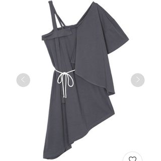 アメリヴィンテージ(Ameri VINTAGE)の【Ameri vintage】ASYMMETRIC STRAP TOP(Tシャツ/カットソー(半袖/袖なし))