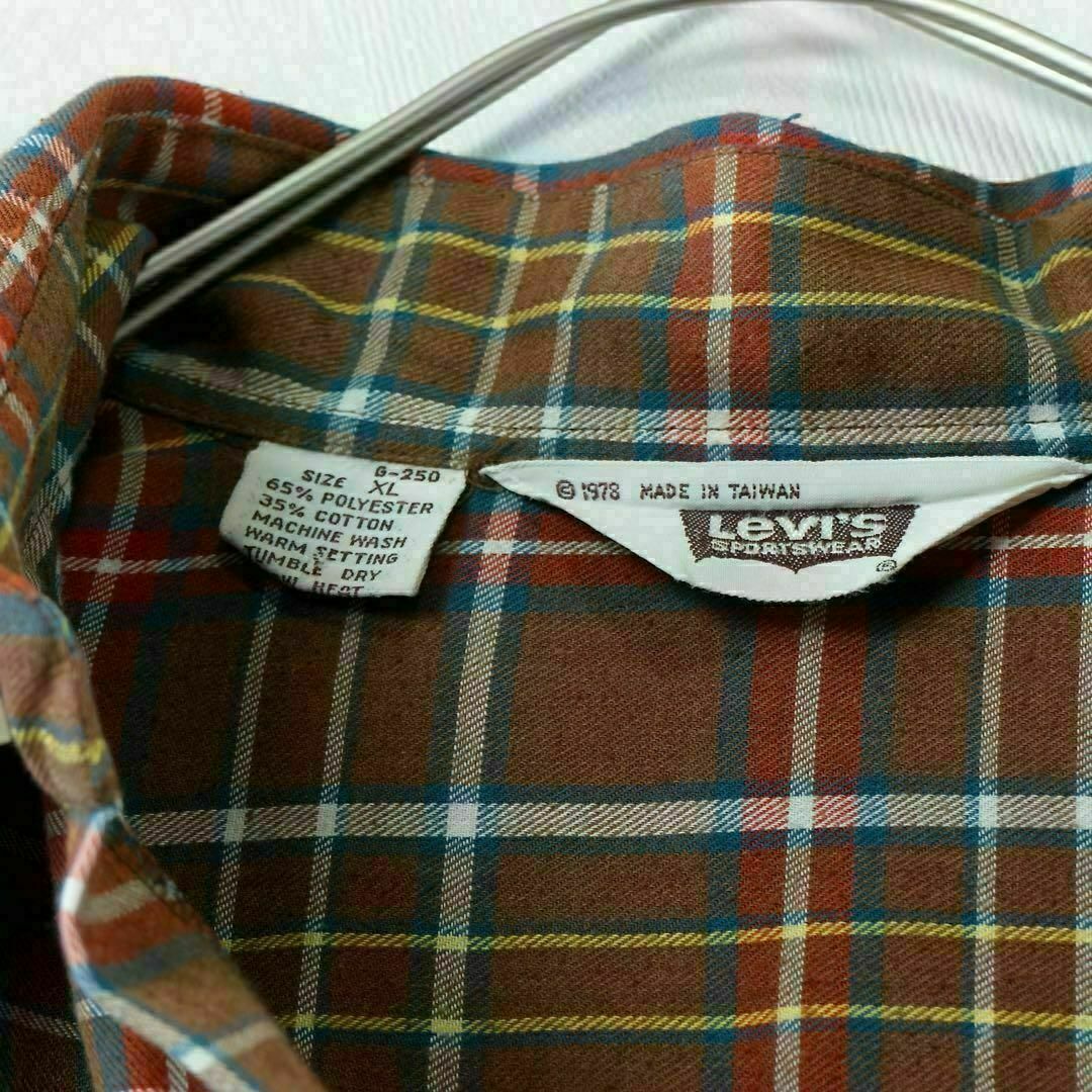 Levi's(リーバイス)の【希少】リーバイス チェックシャツ 70s 台湾製 三角タグ 長袖 入手困難 メンズのトップス(シャツ)の商品写真