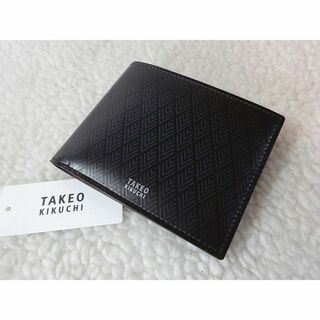 TAKEO KIKUCHI - 【新品・本物】TAKEO KIKUCHI  二つ折財布/黒 ￥16,500-