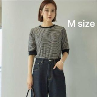 シマムラ(しまむら)の新品　しまむら　田中里奈　mysa closet  ボーダー　M(Tシャツ(半袖/袖なし))