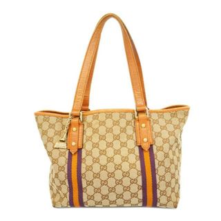 グッチ(Gucci)の【4he5666】グッチ トートバッグ/GGキャンバス/137396/キャンバス/ブラウン/ゴールド金具 【中古】 レディース(トートバッグ)