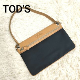 トッズ(TOD'S)のTOD'S トッズ レザー×ナイロン アクセサリーポーチ ショルダーバック(ショルダーバッグ)