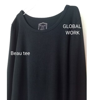 グローバルワーク(GLOBAL WORK)の美品　GLOBALWORK Beautee リブカットソー(Tシャツ(長袖/七分))