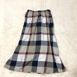 ブルーレーベルクレストブリッジ(BLUE LABEL CRESTBRIDGE)のブルーレーベルクレストブリッジ ロングスカート チェック柄 Sサイズ (ロングスカート)