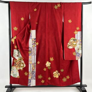 振袖 身丈155cm 裄丈64cm 正絹 名品 【中古】(着物)