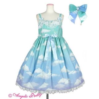 Angelic Pretty - ミスティスカイ　JSK＋同布リボンクリップ