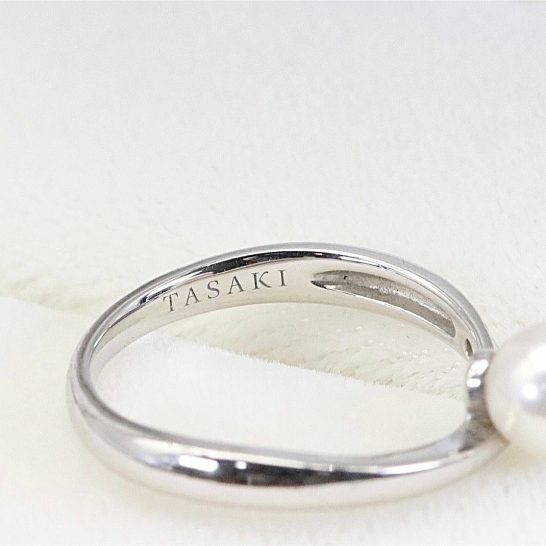 タサキ k18 750 ホワイトゴールド ダイヤ パール リング レディースのアクセサリー(リング(指輪))の商品写真