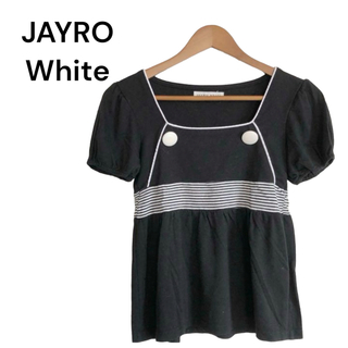 ジャイロホワイト(JAYRO White)のJAYRO White ジャイロホワイト トップス カットソー 黒半袖 Tシャツ(シャツ/ブラウス(半袖/袖なし))