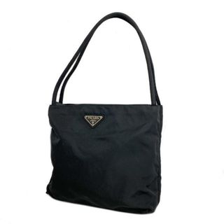 プラダ(PRADA)の【4he5584】プラダ トートバッグ/ナイロン/ブラック/シルバー金具 【中古】 レディース(トートバッグ)