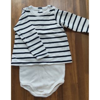 プチバトー(PETIT BATEAU)のプチバトー　長袖ロンパース(ロンパース)