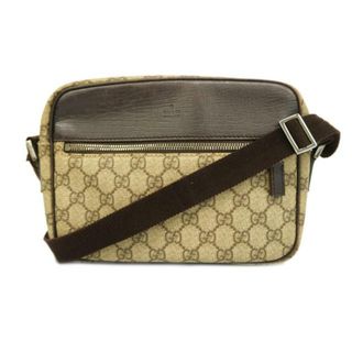 グッチ(Gucci)の【4he5605】グッチ ショルダーバッグ/GGスプリーム/114291/PVC/レザー/ブラウン 【中古】 レディース(ショルダーバッグ)