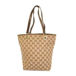 グッチ(Gucci)の【4he5606】グッチ トートバッグ/GGキャンバス/002 1099/キャンバス/ブラック/ゴールド金具 【中古】 レディース(トートバッグ)