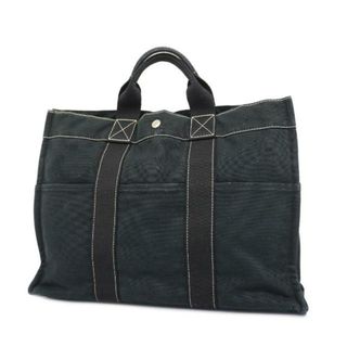 エルメス(Hermes)の【4he5617】エルメス トートバッグ/ドーヴィルMM/キャンバス/ネイビー/ブラック/シルバー金具 【中古】 メンズ/レディース/ユニセックス(トートバッグ)