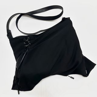 ヨウジヤマモト W/GABARDINE LACE UP SHOULDER BAG