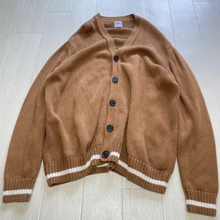 ザラ(ZARA)のZARA ザラ カーディガン コットンニット ブラウン L XL(カーディガン)