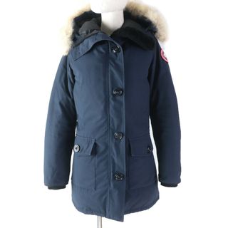 カナダグース(CANADA GOOSE)の良品☆CANADA GOOSE カナダグース 2603JL BRONTE PARKA ブロンテ パーカ ファー・フード付 ダウンコート ネイビー XS 正規品 レディース(ダウンコート)