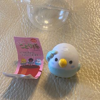 インコ　フィギュア　セキセイインコ　ブルー　コップにとまります(キャラクターグッズ)