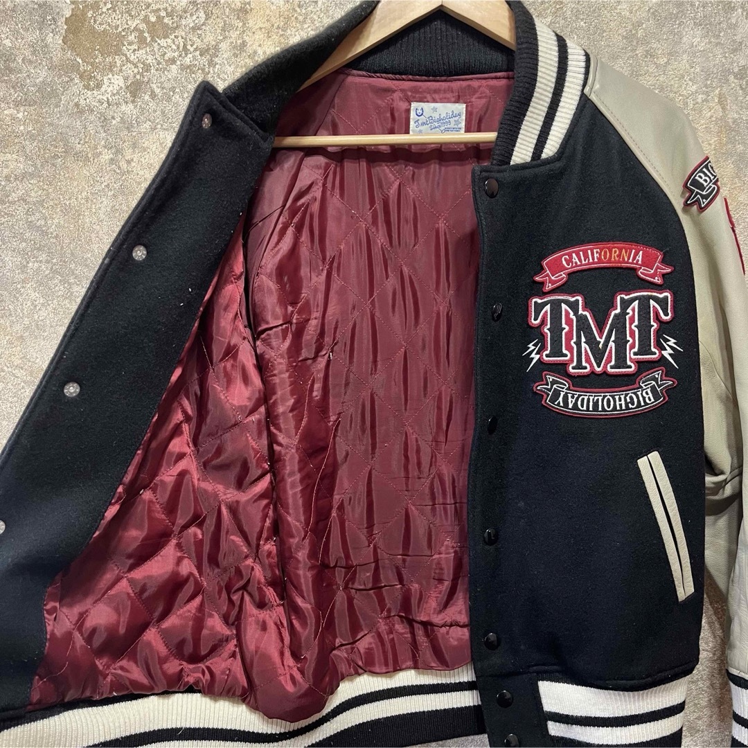 TMT - TMT ティーエムティー スタジャン ワッペン 袖レザーの TMT - TMT ティーエムティー スタジャン ワッペン 袖レザーの