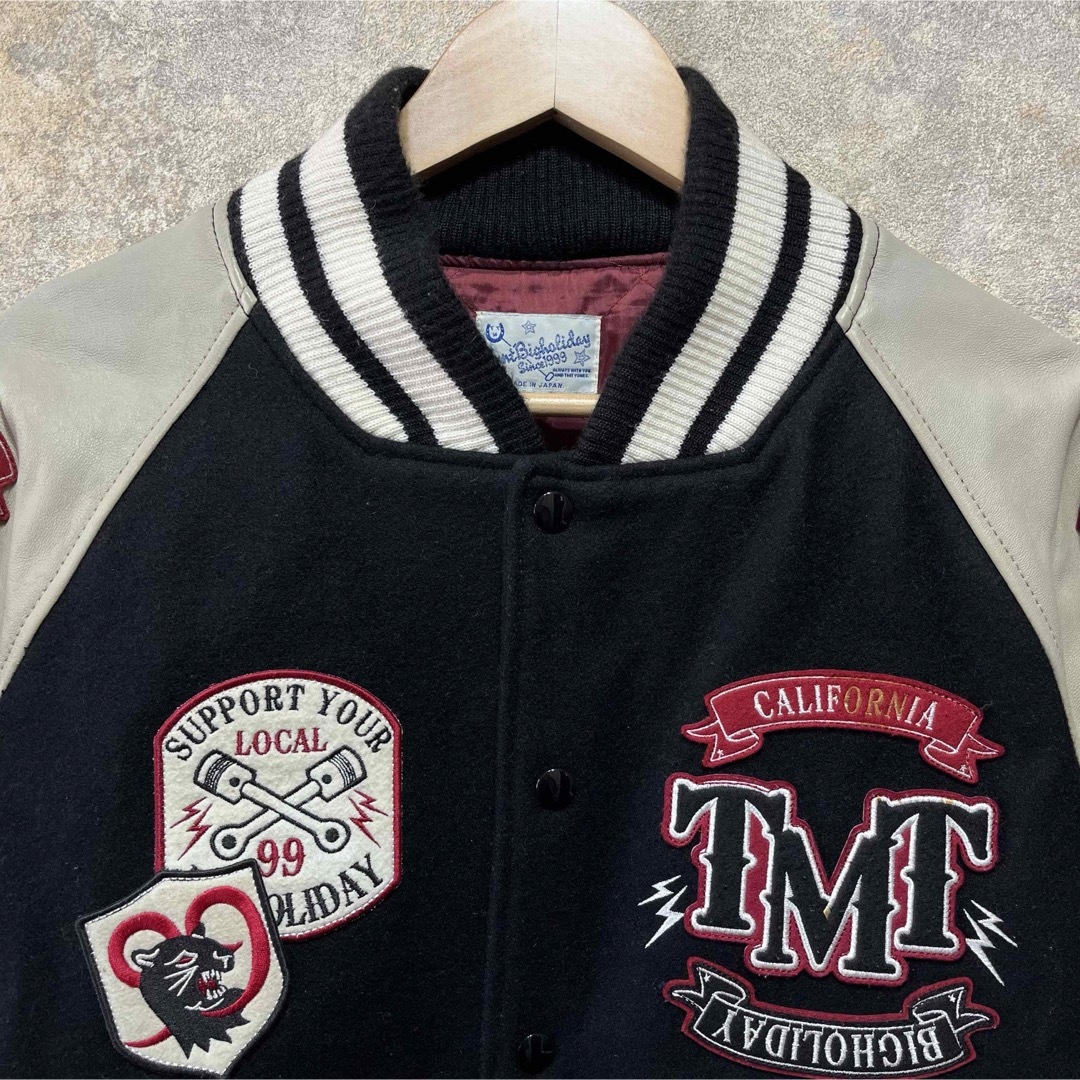 TMT - TMT ティーエムティー スタジャン ワッペン 袖レザーの TMT - TMT ティーエムティー スタジャン ワッペン 袖レザーの