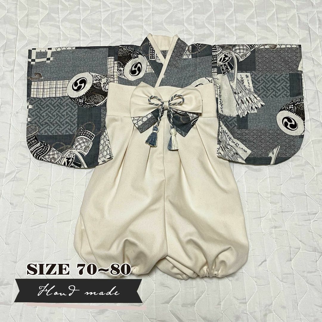 ベビー袴 ハンドメイド70〜80 着
