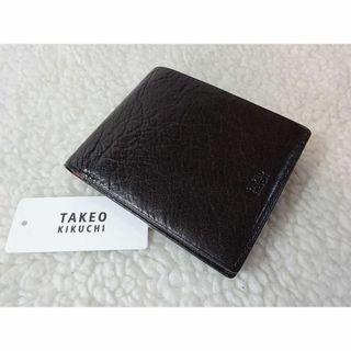 タケオキクチ(TAKEO KIKUCHI)の【新品・本物】TAKEO KIKUCHI 二つ折財布/チョコ ￥12,650(折り財布)