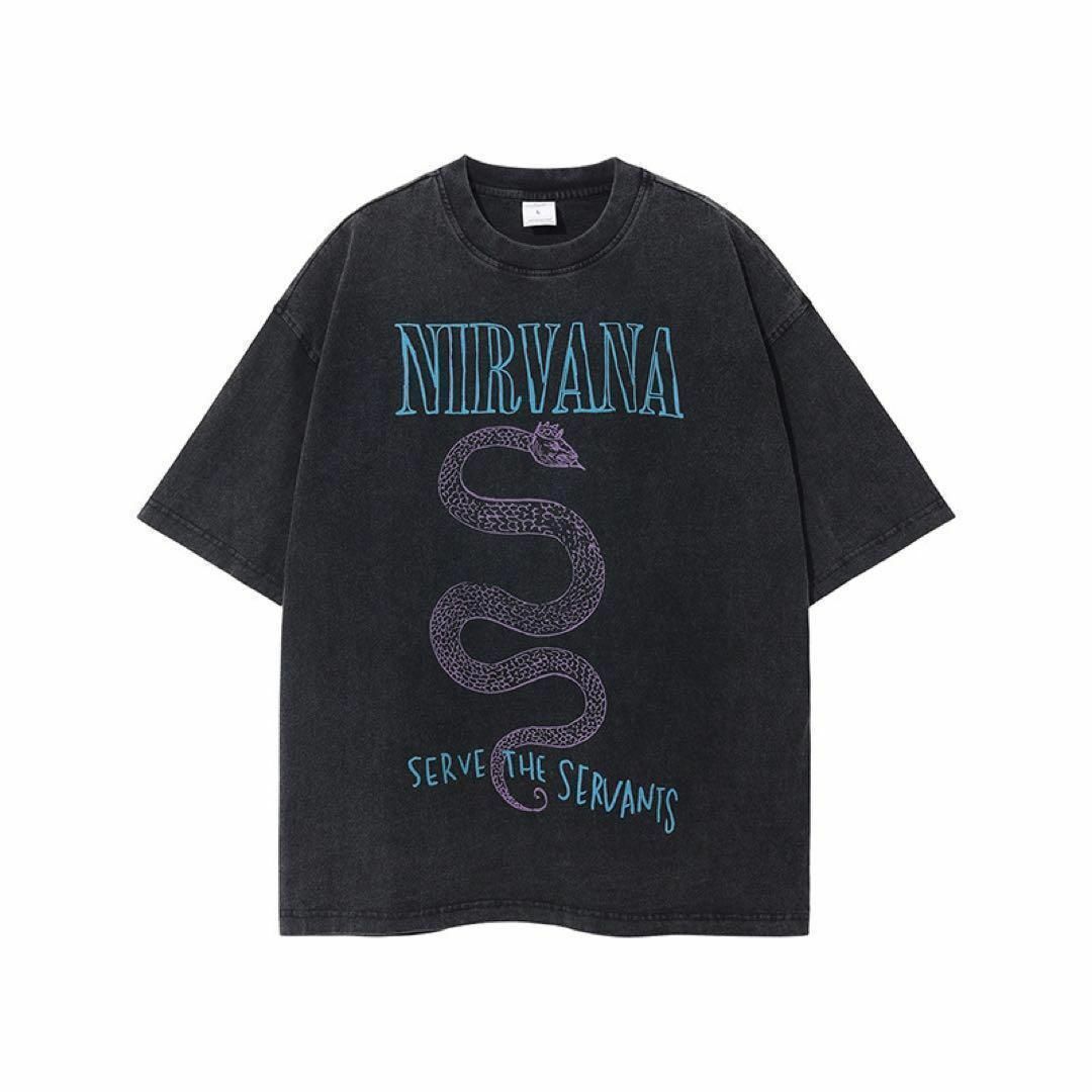 NIRVANA（ニル・ヴァーナ） ドラゴン　TEE　Tシャツ　ブラック　Lサイズ メンズのトップス(Tシャツ/カットソー(半袖/袖なし))の商品写真