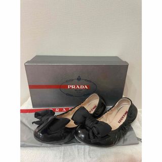 PRADA フラットシューズ　リボン　36(サンダル)