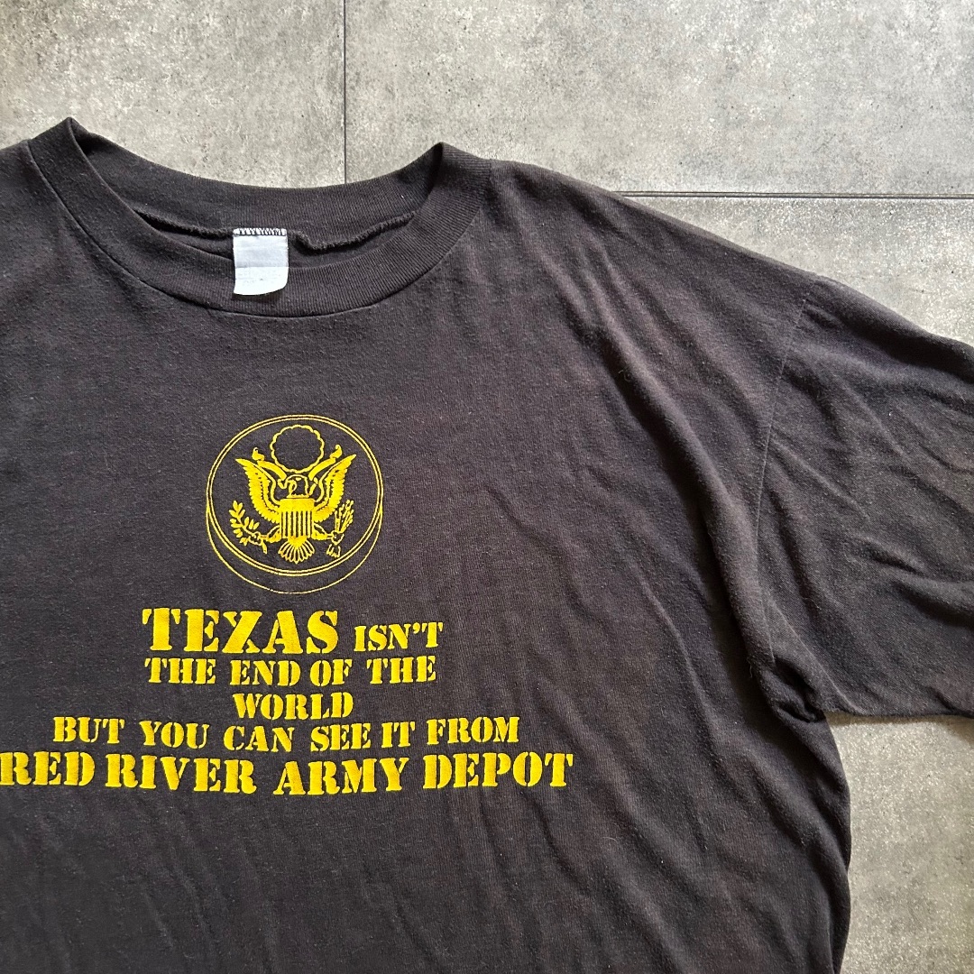 VINTAGE(ヴィンテージ)の70s artex tシャツ USA製 ブラック XL usarmy メンズのトップス(Tシャツ/カットソー(半袖/袖なし))の商品写真