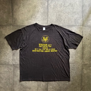 ヴィンテージ(VINTAGE)の70s artex tシャツ USA製 ブラック XL usarmy(Tシャツ/カットソー(半袖/袖なし))