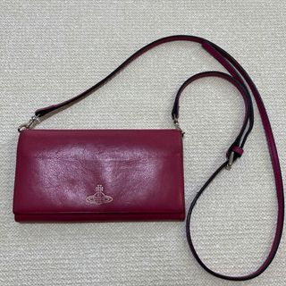 ヴィヴィアンウエストウッド(Vivienne Westwood)のVivienne Westwoodショルダーウォレット　長財布　レザー　ピンク(財布)